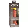 King Cock Elite 6 - tapadókorongos, élethű dildó (15cm) - sötét