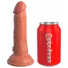 King Cock Elite 6 - tapadókorongos, élethű dildó (15cm) - sötét