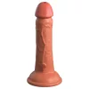 King Cock Elite 6 - tapadókorongos, élethű dildó (15cm) - sötét