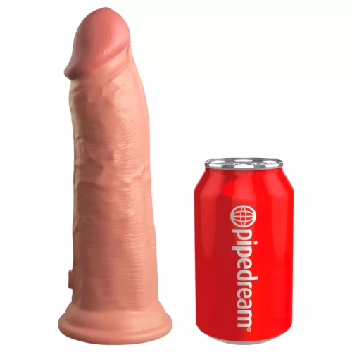 King Cock Elite 8 - tapadókorongos, élethű dildó (20cm) - natúr