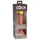 King Cock Elite 6 - élethű vibrátor 15cm (sötét natúr)
