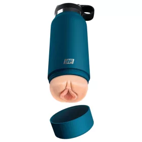   Fuck Flask Private Pleaser - műpunci kulacsban (kék-natúr)