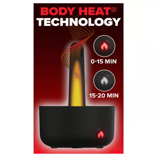 PDX Elite Milk Me Hotter - melegítő maszturbátor (fekete)