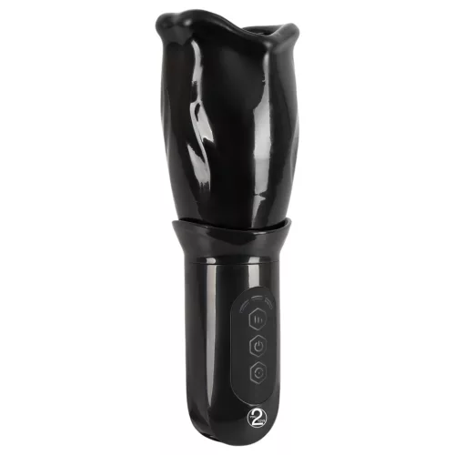 STROKER Rotating - akkus, forgó műszáj maszturbátor (fekete)