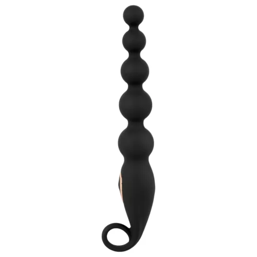 ANOS Anal Beads - gyöngyös anál vibrátor (fekete)