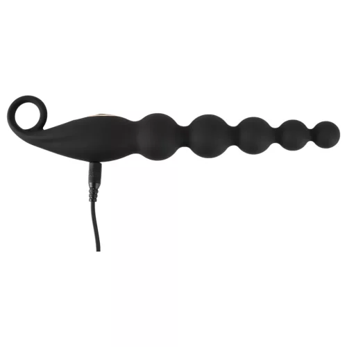 ANOS Anal Beads - gyöngyös anál vibrátor (fekete)