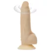 Naked Addiction Rotating 7 - forgófejes vibrátor (18cm) - natúr