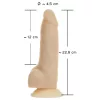 Naked Addiction Rotating 7 - forgófejes vibrátor (18cm) - natúr