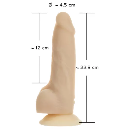 Naked Addiction Rotating 7 - forgófejes vibrátor (18cm) - natúr