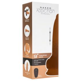   Naked Addiction Thrusting 9 - lökő vibrátor - sötét (23cm)
