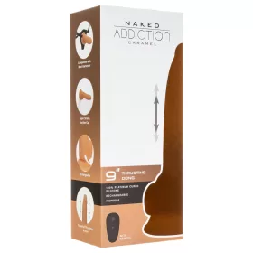   Naked Addiction Thrusting 9 - lökő vibrátor - sötét (23cm)