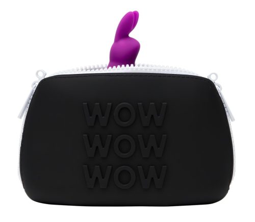 Happyrabbit Cock Kit - vibrációs péniszgyűrű tárolóval (lila)