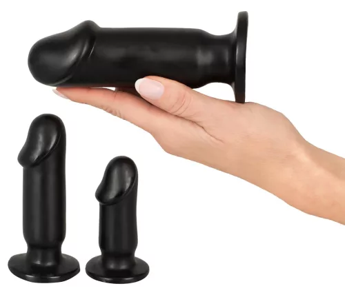 Anos Training Kit - anál plug szett (3 részes) - fekete