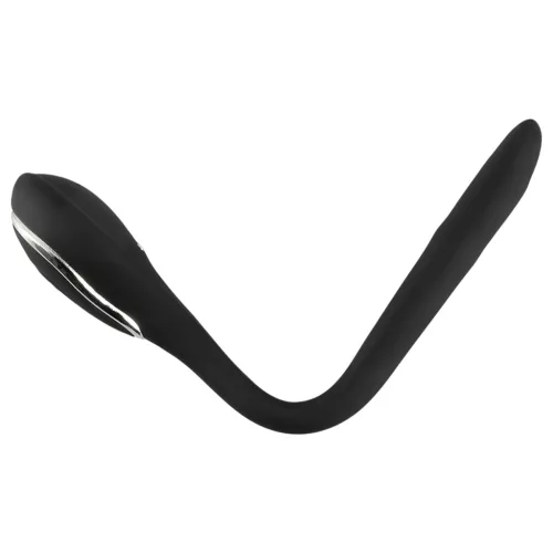 Penis Plug Dilator - akkus, vibrációs dilátor (1,1cm) - fekete
