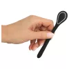 Penis Plug Dilator - akkus, vibrációs dilátor (1,1cm) - fekete