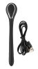 Penis Plug Dilator - akkus, vibrációs dilátor (1,1cm) - fekete