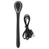 Penis Plug Dilator - akkus, vibrációs dilátor (1,1cm) - fekete