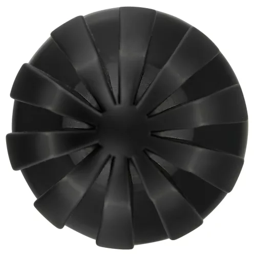 ANOS - bordázott puha anál plug - 7cm (fekete)