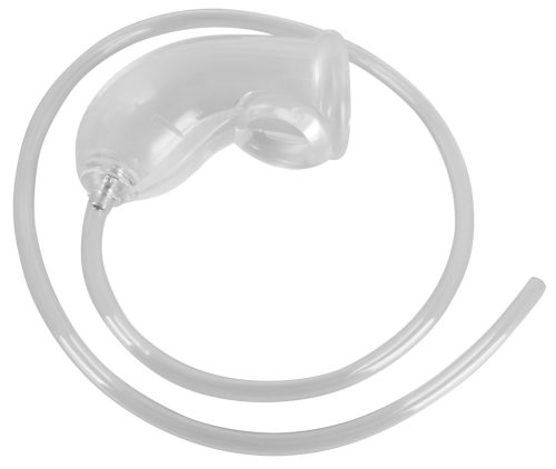 You2Toys Piss Play Sleeve - péniszfeltét kivezető csővel (átlátszó)