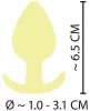 Cuties Mini Butt Plug - szilikon anál plug - sárga (3,1cm)
