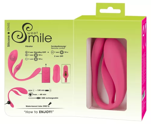 SMILE - akkus, rádiós vibrációs tojás (pink)
