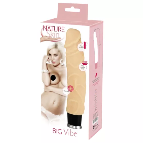 Nature Skin - élethű vibrátor - natúr (23cm)