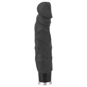 Nature Skin - élethű vibrátor - fekete (22cm)