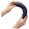 Nature Skin - élethű vibrátor - fekete (22cm)