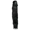 Nature Skin - élethű vibrátor - fekete (22cm)