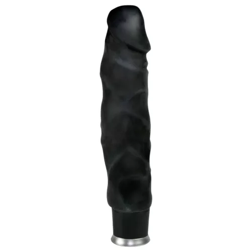 Nature Skin - élethű vibrátor - fekete (22cm)