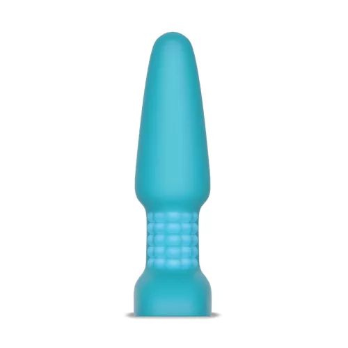 b-Vibe - forgó gyöngyös, akkus anál vibrátor (türkiz)