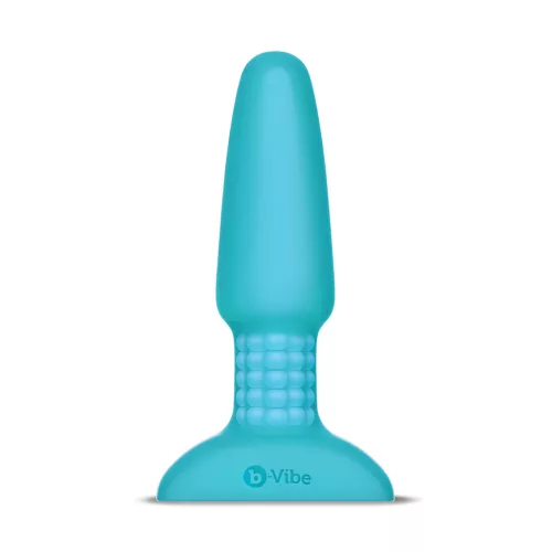 b-Vibe - forgó gyöngyös, akkus anál vibrátor (türkiz)