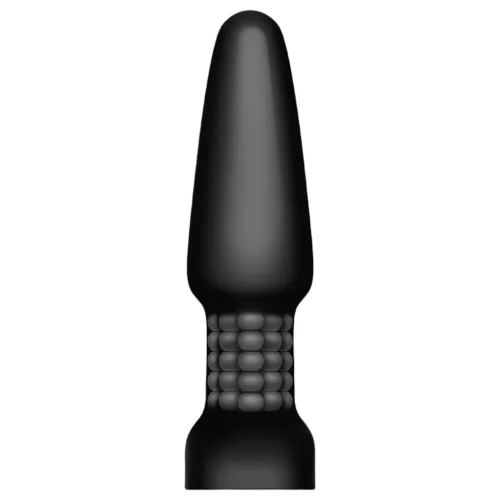 / b-Vibe - forgó gyöngyös, akkus anál vibrátor (fekete)