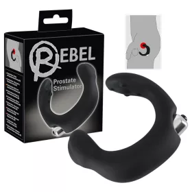 Rebel - íves prosztata vibrátor (fekete)