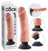 King Cock 9 tapadókorongos vibrátor (23 cm) - natúr