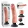 King Cock 9 tapadókorongos vibrátor (23 cm) - natúr
