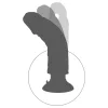 King Cock 9 tapadókorongos vibrátor (23 cm) - natúr