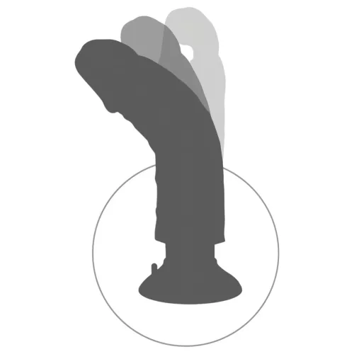 King Cock 9 tapadókorongos vibrátor (23 cm) - natúr