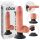 King Cock 7 tapadókorongos vibrátor (18 cm) - natúr
