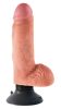 King Cock 7 tapadókorongos vibrátor (18 cm) - natúr