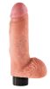 King Cock 7 tapadókorongos vibrátor (18 cm) - natúr
