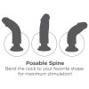 King Cock 7 tapadókorongos vibrátor (18 cm) - natúr