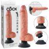 King Cock 10 tapadókorongos vibrátor (25 cm) - natúr