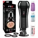 PDX Cock Compressor - szívó, vibráló punci maszturbátor (fekete)