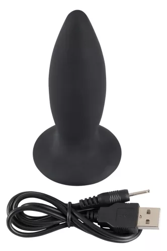 Black Velvets S - akkus, kezdő anál vibrátor - kicsi (fekete)