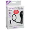 Analfantasy - ujj anál vibrátor péniszgyűrűvel (fekete)