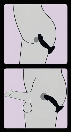 Black Velvets - akkus, péniszes anál vibrátor (fekete)