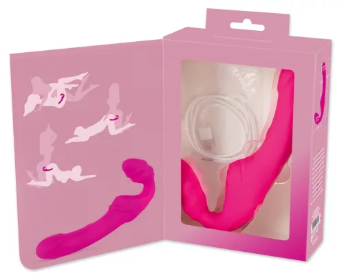 Double2Teaser - felcsatolható vibrátor tartópánt nélkül (pink)
