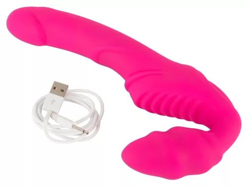Double2Teaser - felcsatolható vibrátor tartópánt nélkül (pink)