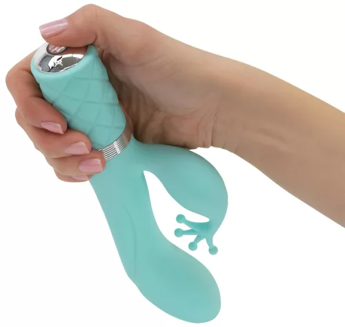 Pillow Talk Kinky - akkus, 2 motoros G-pont vibrátor (türkiz)